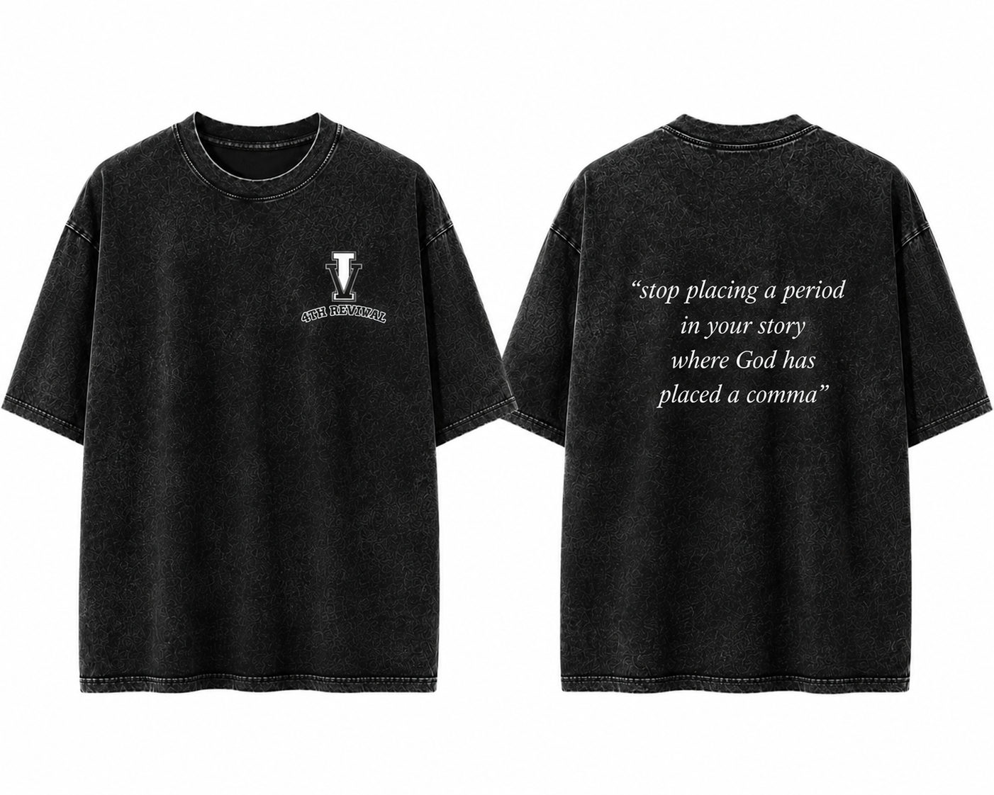 Vintage Black Oversized Inspirational Graphic Tee